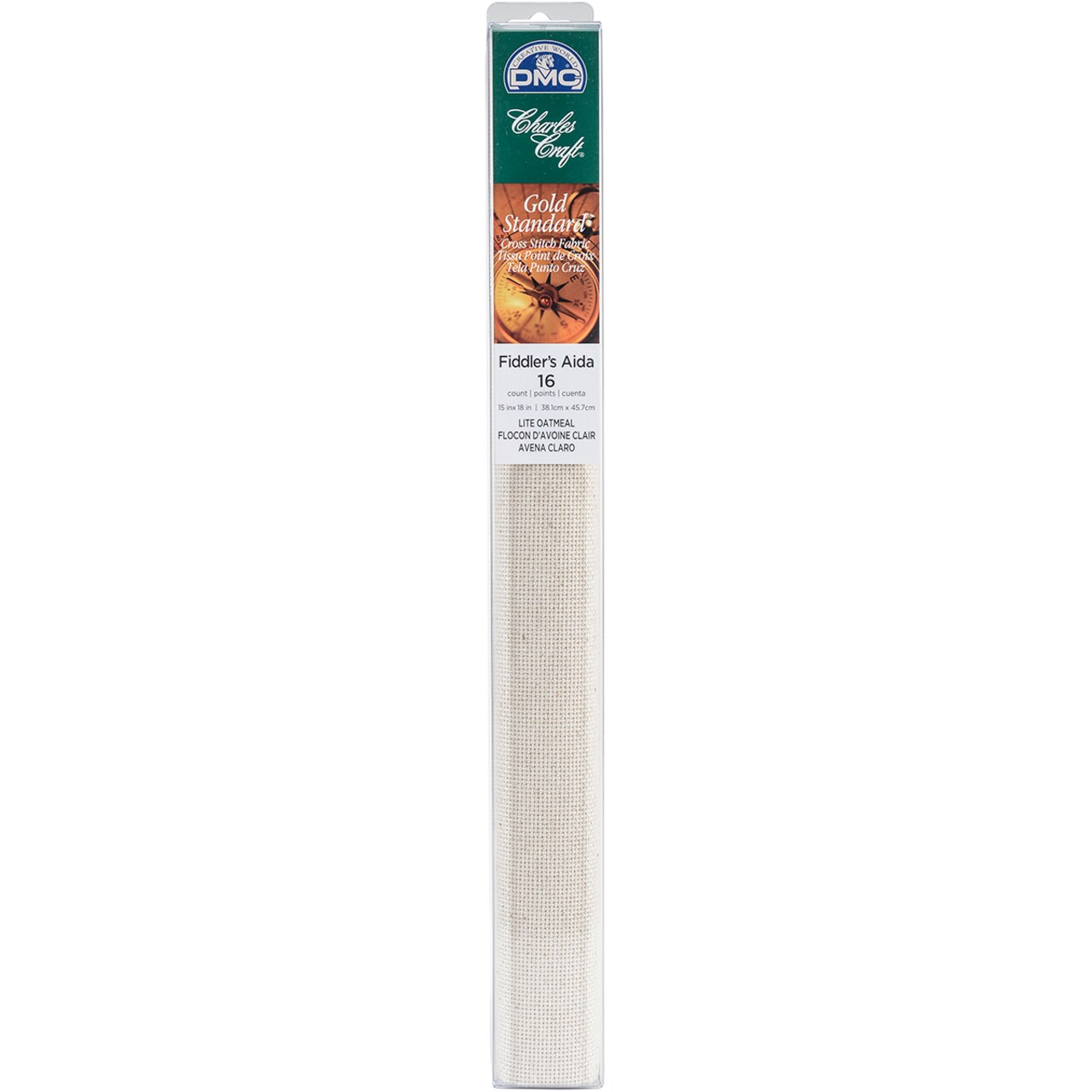 Charles Craft Gold Standard Light Oatmeal 16-Count Fiddler's Cloth - One 15" x 18" Piece